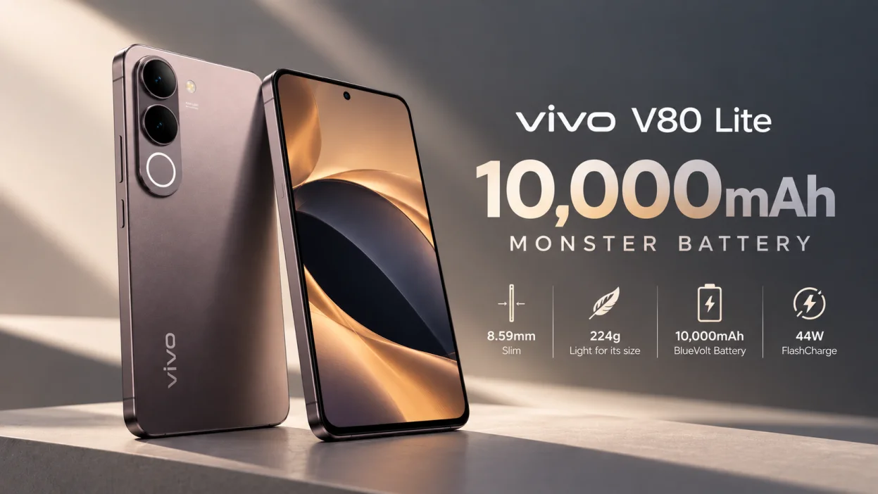 Vivo V80 Lite Packs a Monster 10,000mAh Battery Into a Slim Body